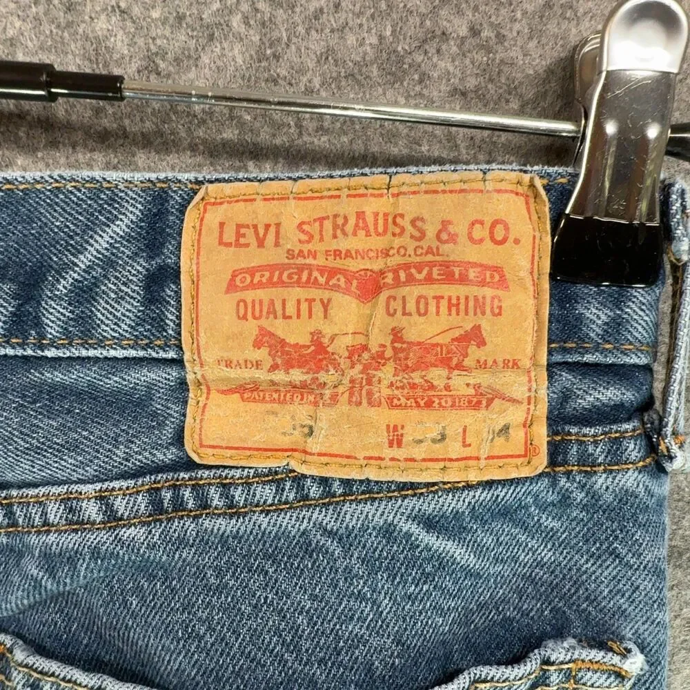Levi's 501 Vintage Medium Wash Straight Leg Jeans 33x34